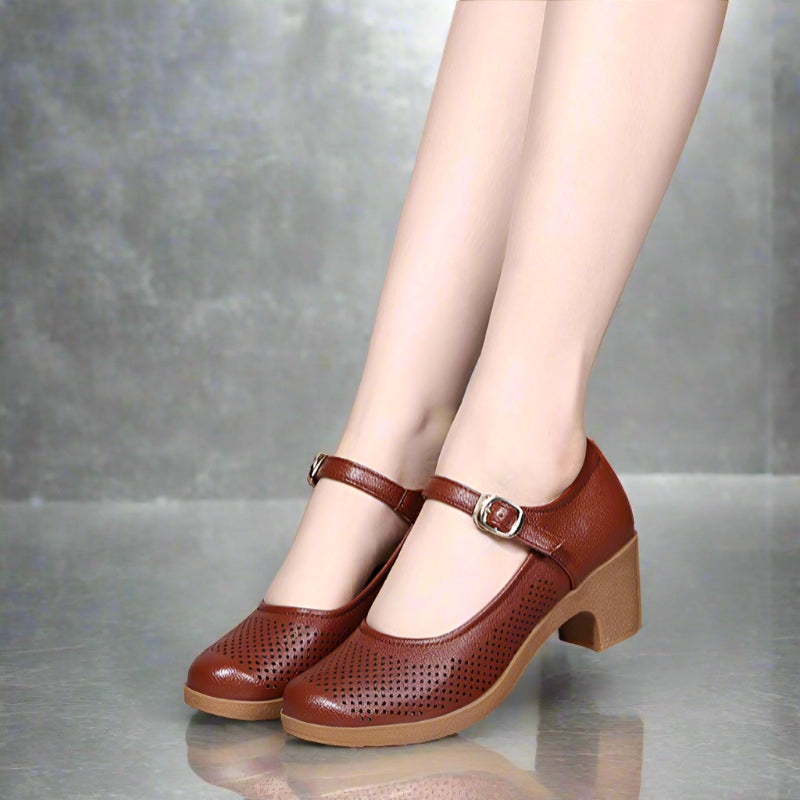 Women's Sandals Block Heel Black Breathable Comfort