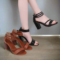 Elegante Komfortsandalen mit stabilem Blockabsatz