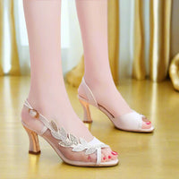 Elegante Slingback-Absatzschuhe – Offene Zehen & femininer Look
