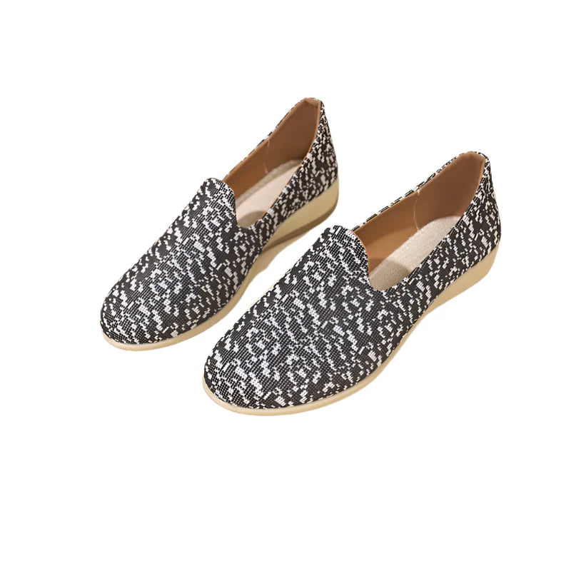 Comfortable Slipon Loafers Women's Vibrant Pattern Blue Unknown