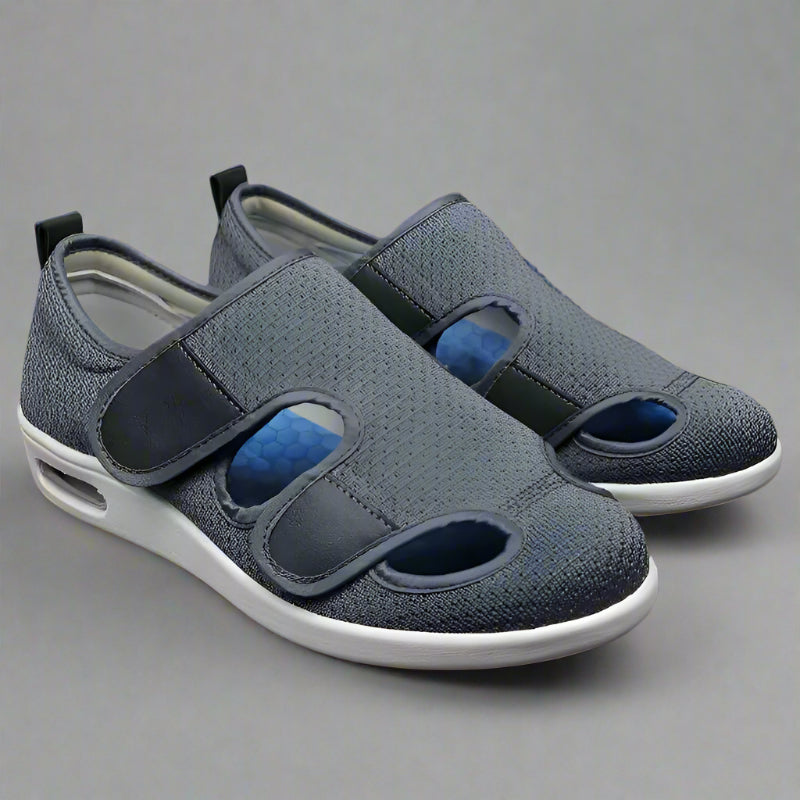 Diabetic Comfort Shoes Extra Wide Orthopedic Dark Grey