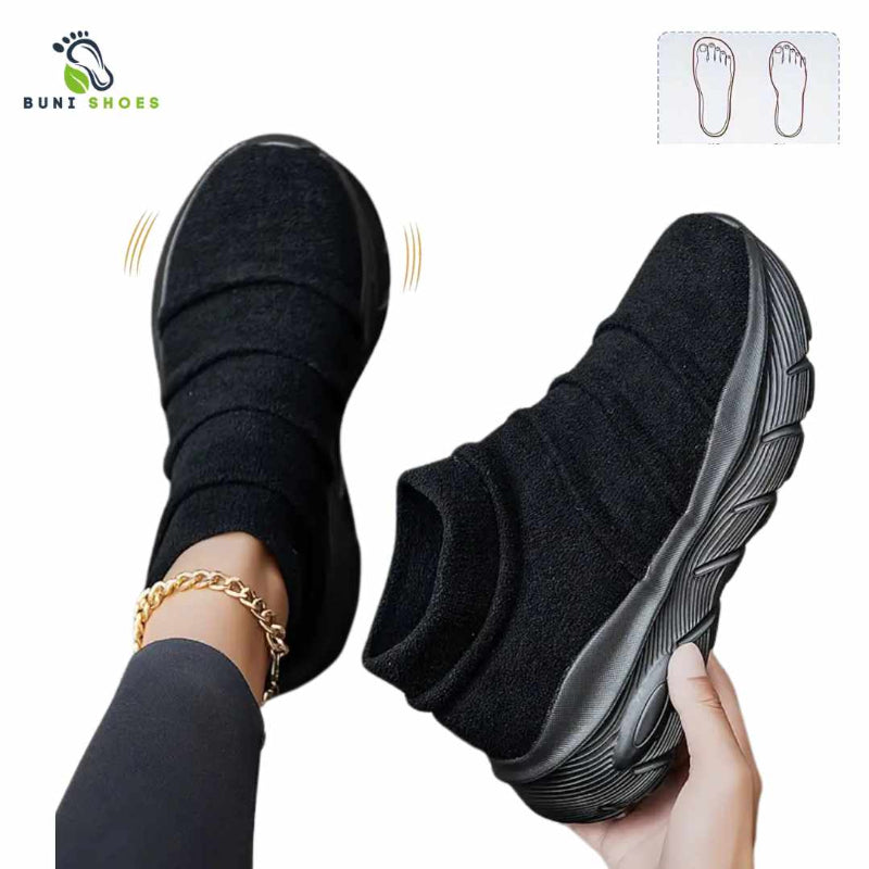 Warme Komfortsneaker mit ergonomischer Sohle & Platz für Hallux