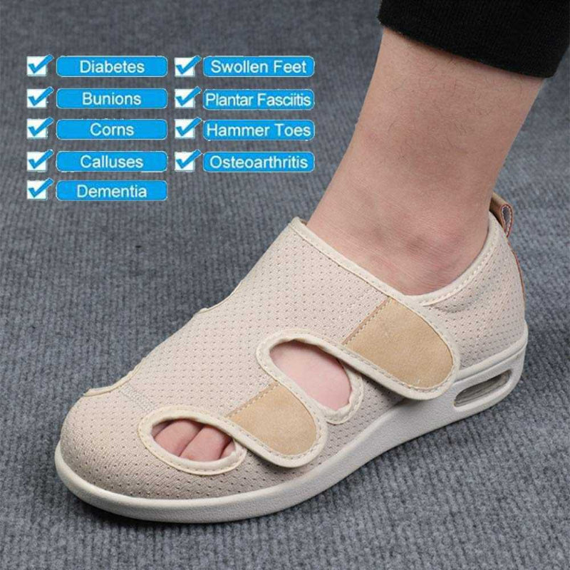 Diabetic Comfort Shoes Extra Wide Orthopedic Dark Grey