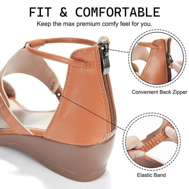 Bequeme Keilsandalen mit niedriger Plattform – Für entspanntes Gehen