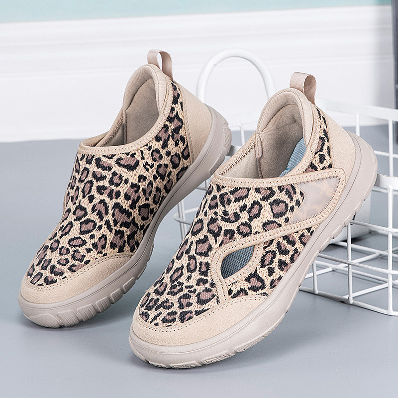 Leopard Print Orthopedic Slip-On Shoes For Women