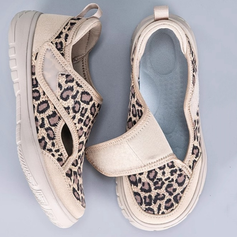 Leopard Print Orthopedic Slip-On Shoes For Women