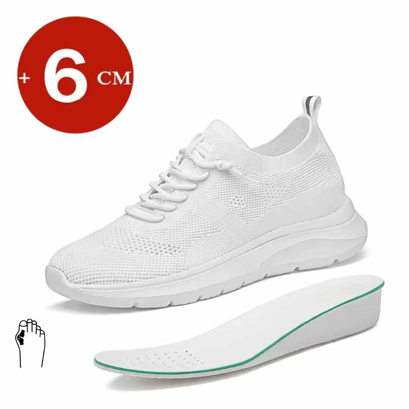 Sportschuhe mit 6 cm Erhöhung und anatomischer Unterstützung