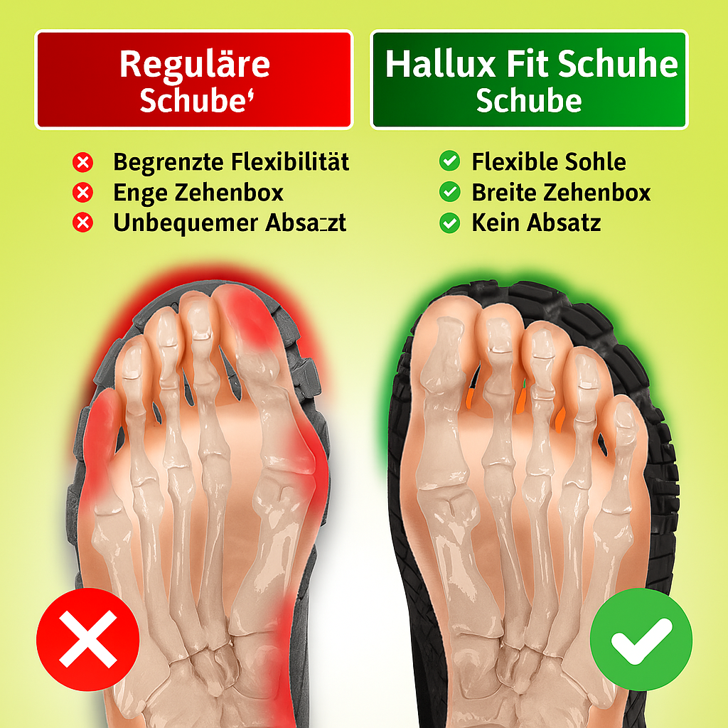 Barfuß-Sneaker mit Zehenfreiheit – Wolkenkomfort für Hallux-Füße
