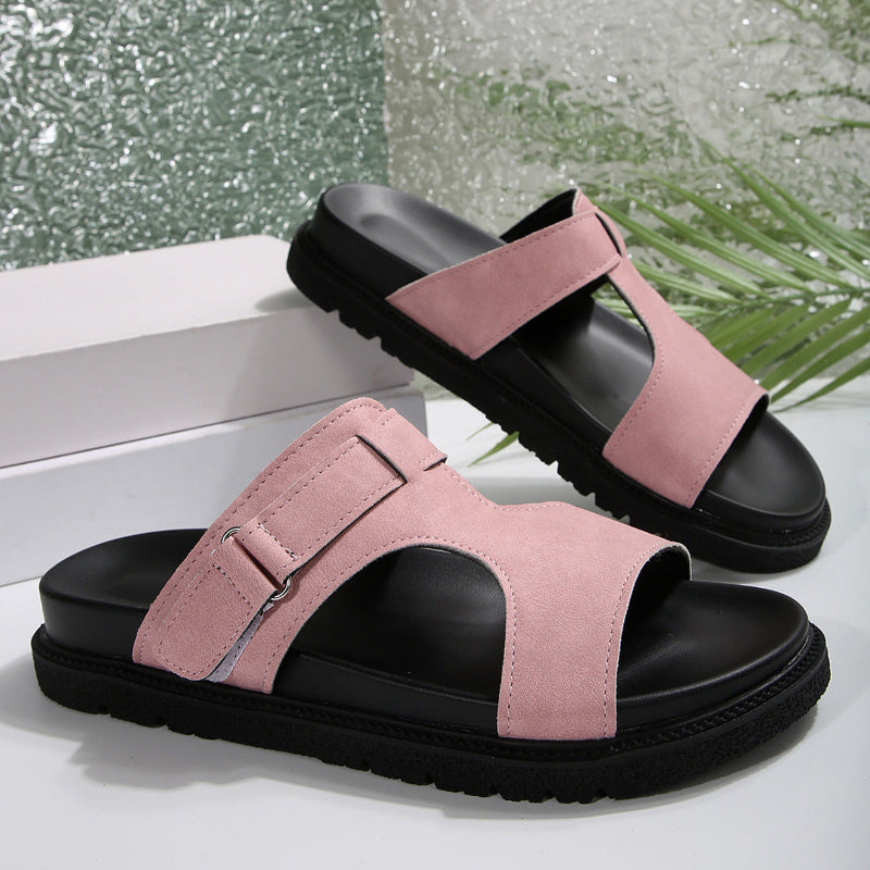 Ortho Women's Mules Pink With Ergonomic Footrest