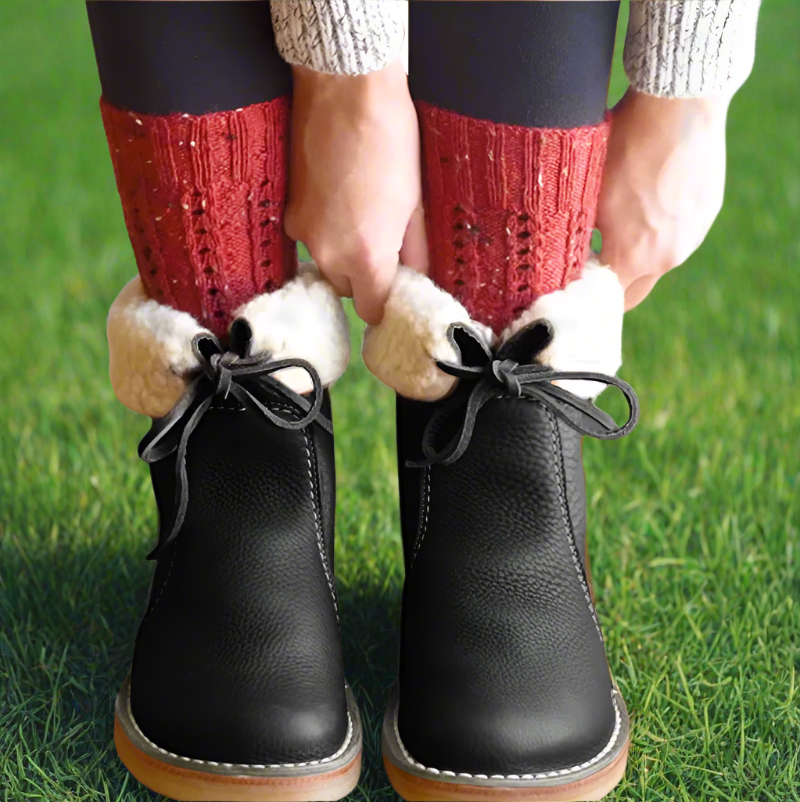 Bequeme Damen-Winterstiefel mit Wollfutter – Für warme & entspannte Füße