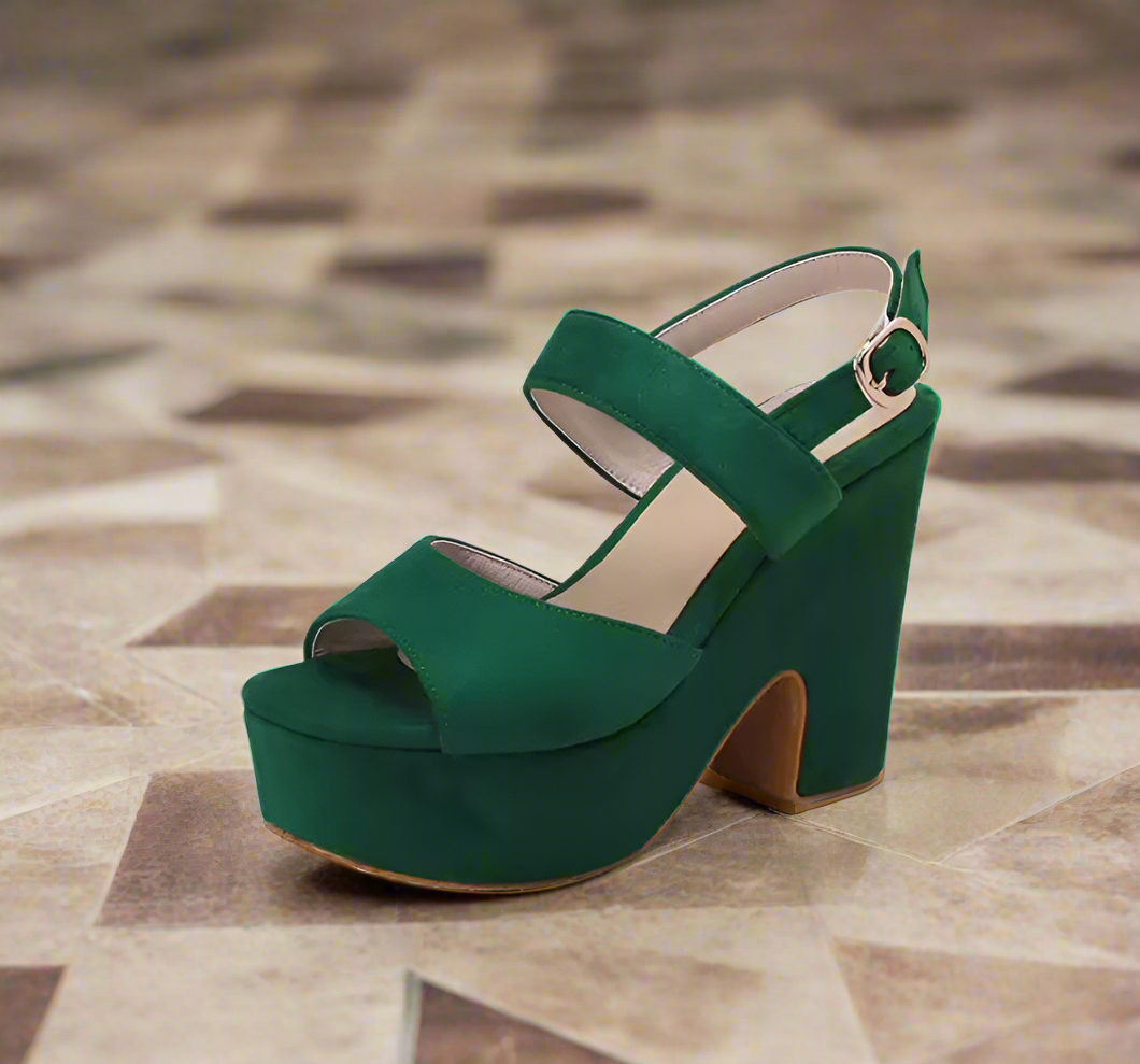 Women's wedge sandals blue with ergonomic footbed