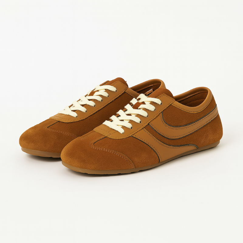 Klassische Ledersneaker mit Schnürung – Komfortable, zeitlose Damenschuhe