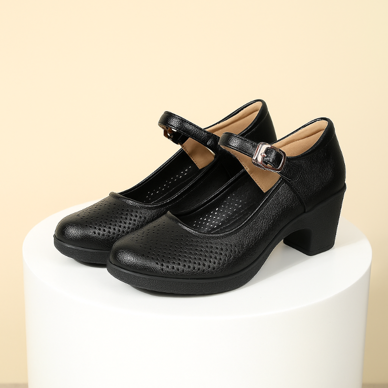Women's Sandals Block Heel Black Breathable Comfort