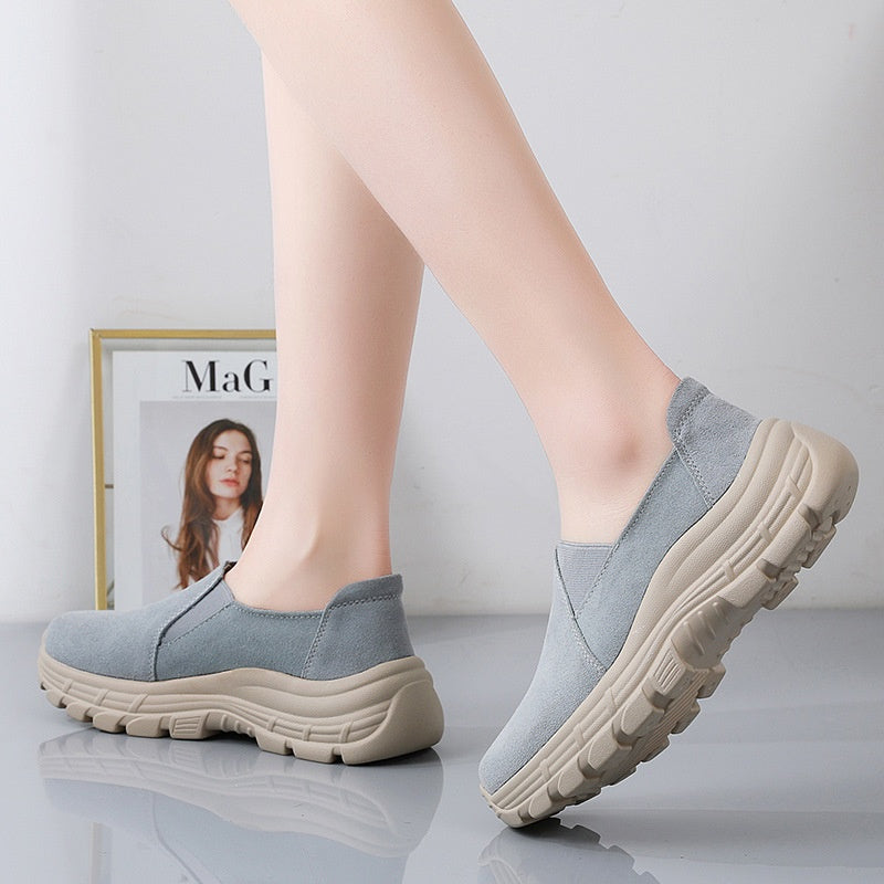 Orthopädische Damen Sneaker Mit Dicker Sohle