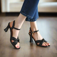 Damen-Absatzschuhe mit Bow-Knot & Knöchelbändchen – Perfekt für besondere Anlässe