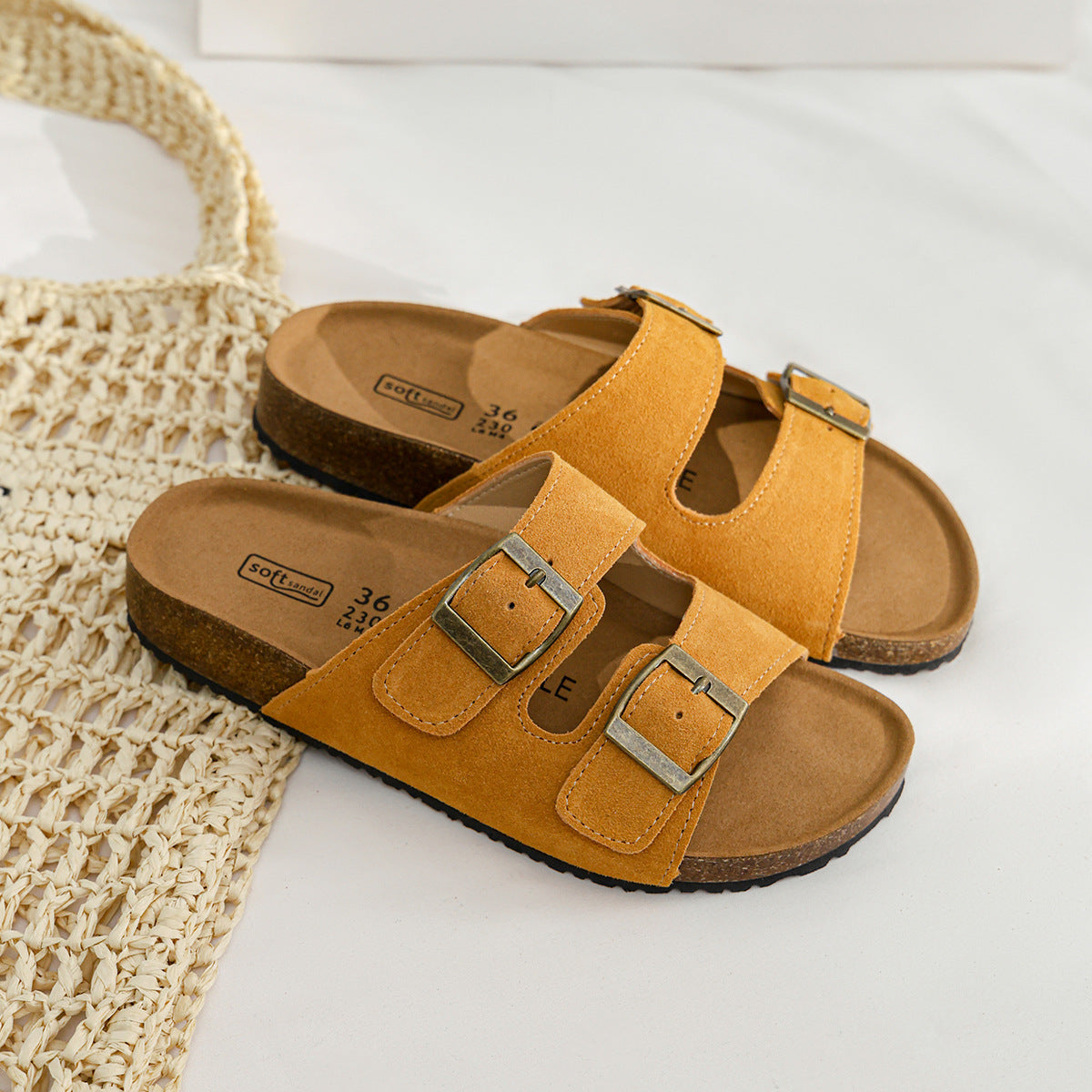 Bequeme Sandalen mit Schnalle für Damen