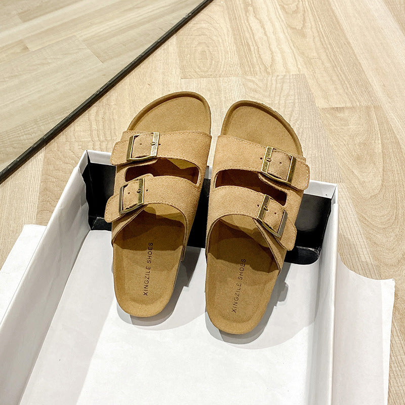 Bequeme Sandalen mit Schnalle für Damen