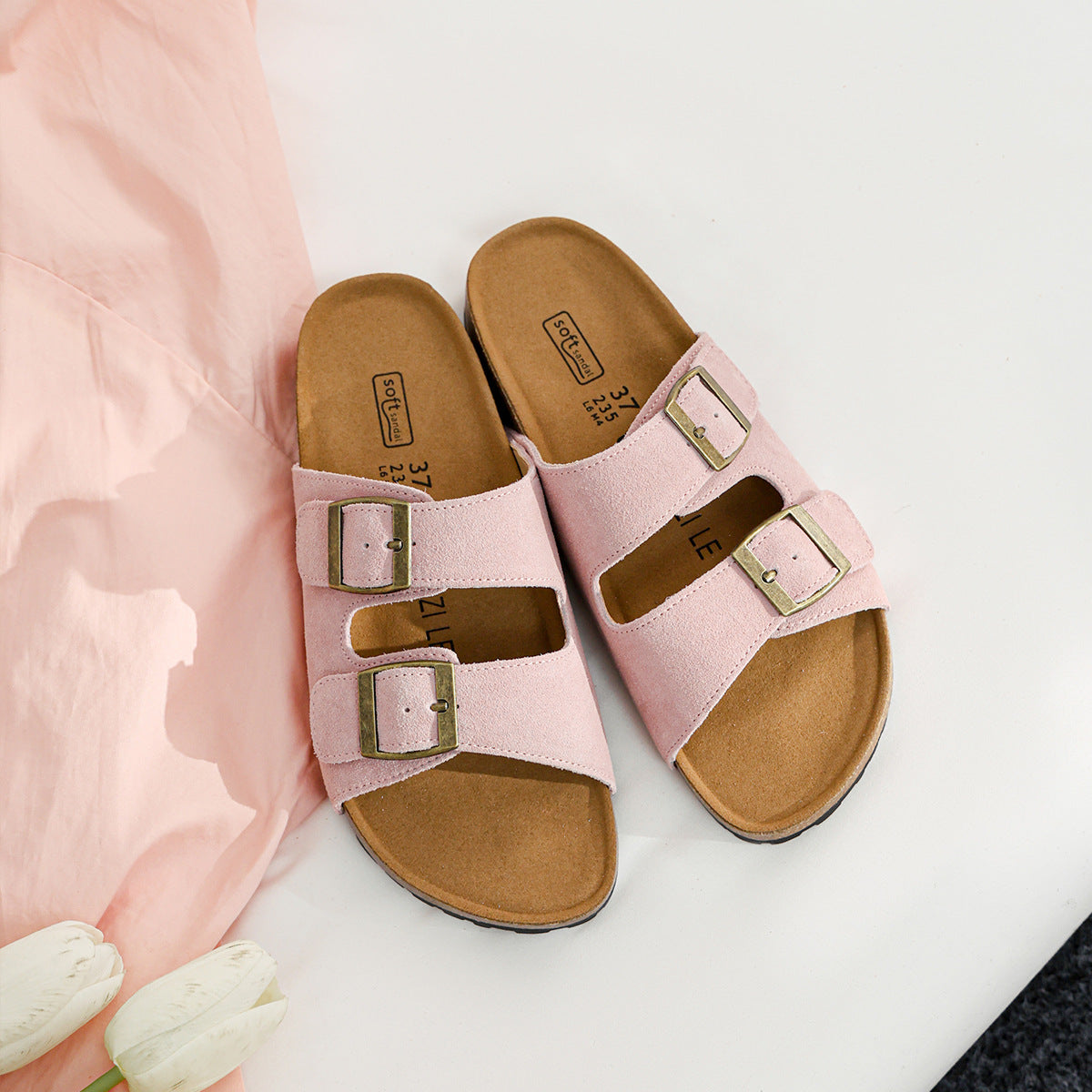 Bequeme Sandalen mit Schnalle für Damen