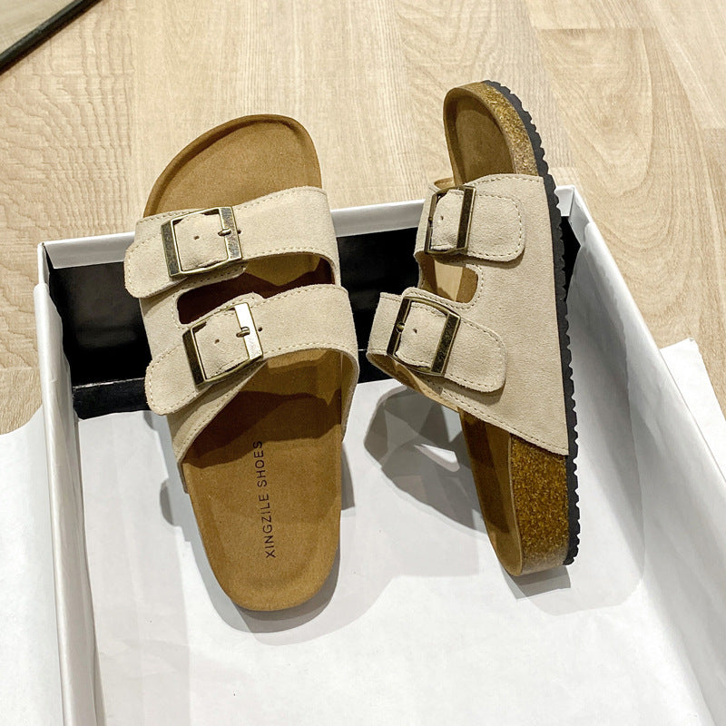 Bequeme Sandalen mit Schnalle für Damen