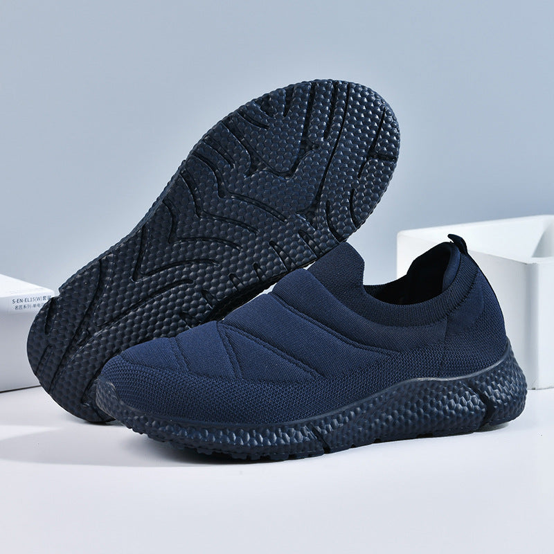 Orthopedic Slip On Women's Shoes Dark Blue Foot Support