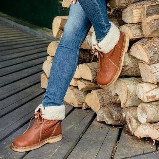Bequeme Damen-Winterstiefel mit Wollfutter – Für warme & entspannte Füße