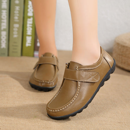 Orthopädische Lederloafer Damen Mit Klettverschluss