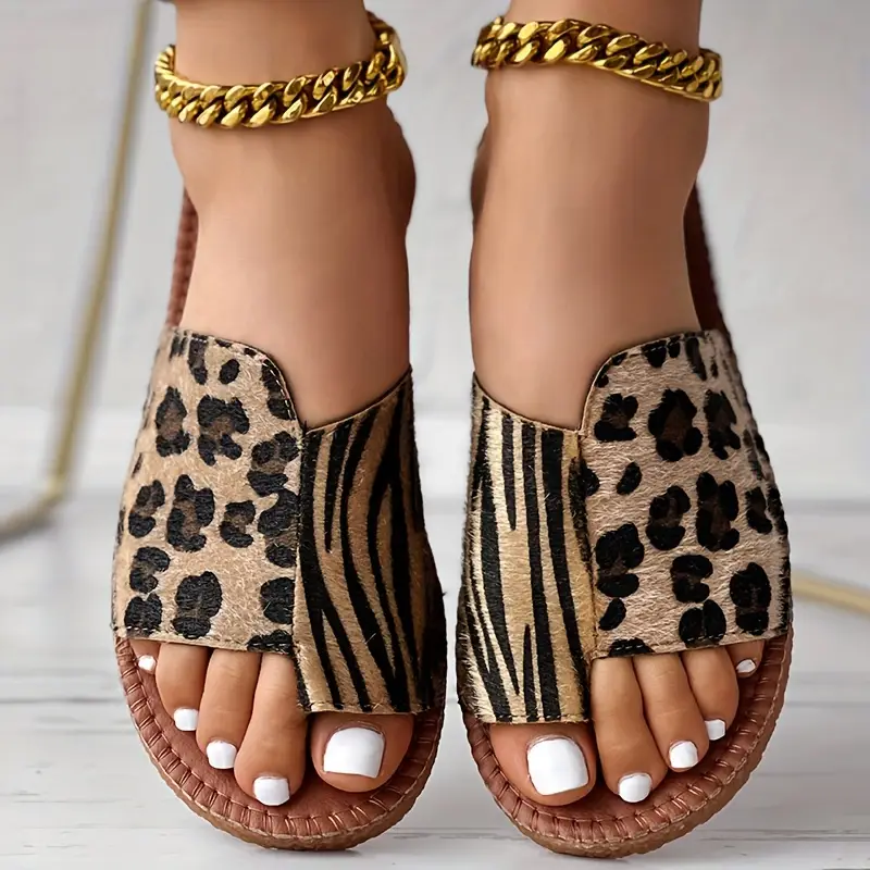 Bequeme Trend-Slipper mit Tierprint – Lässig & modern
