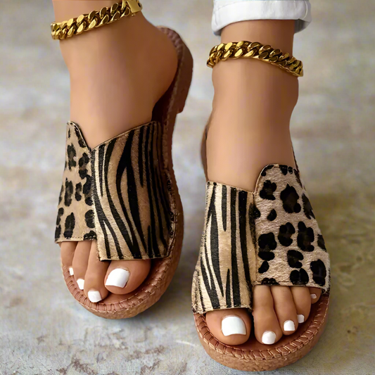 Bequeme Trend-Slipper mit Tierprint – Lässig & modern