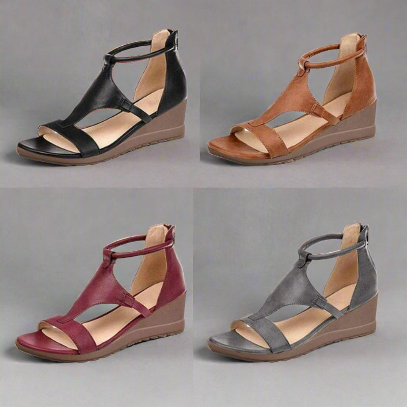 Bequeme Keilsandalen mit niedriger Plattform – Für entspanntes Gehen