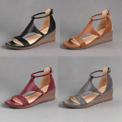 Bequeme Keilsandalen mit niedriger Plattform – Für entspanntes Gehen