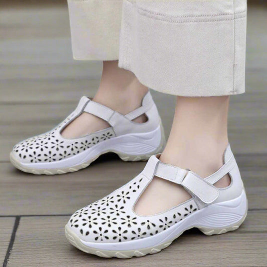 Atmungsaktive Komfortschuhe für Damen – Sneaker-Stil trifft Sandalenkomfort