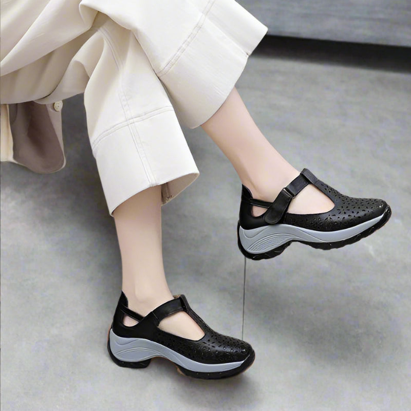 Atmungsaktive Komfortschuhe für Damen – Sneaker-Stil trifft Sandalenkomfort