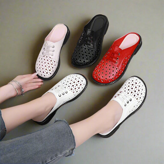 Rückenfreie Lederschuhe – Atmungsaktiv & perfekt für den Sommer