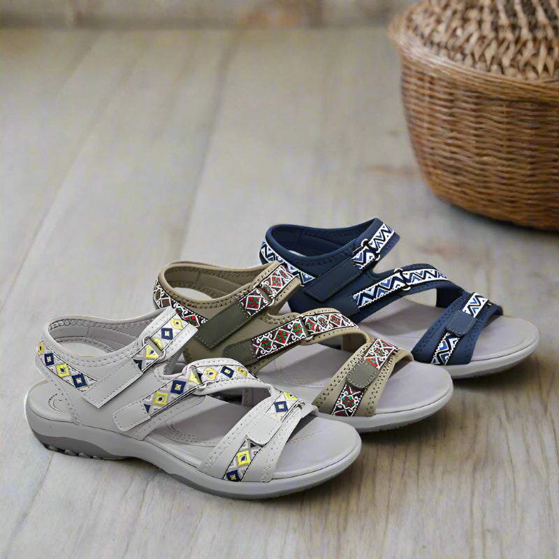 Bequeme Damen-Sandalen mit Fersenriemen – Ideal für längere Spaziergänge