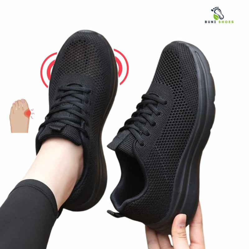 Buni Shoes Women's Hallux Orthopedic Sneaker Black