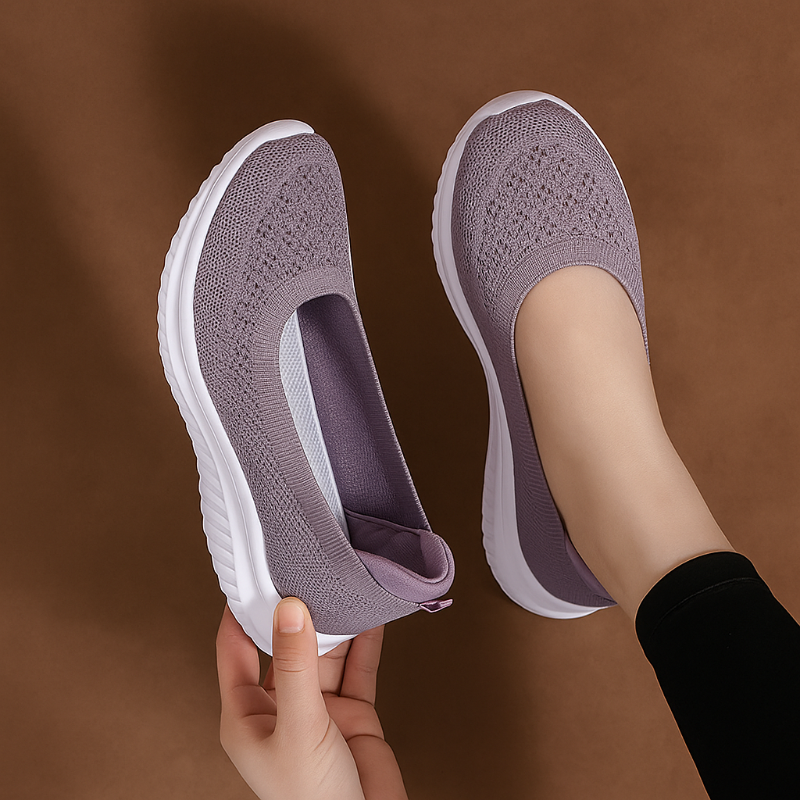 Orthopedic Women's Slip On Shoes Purple Comfort Foot Support