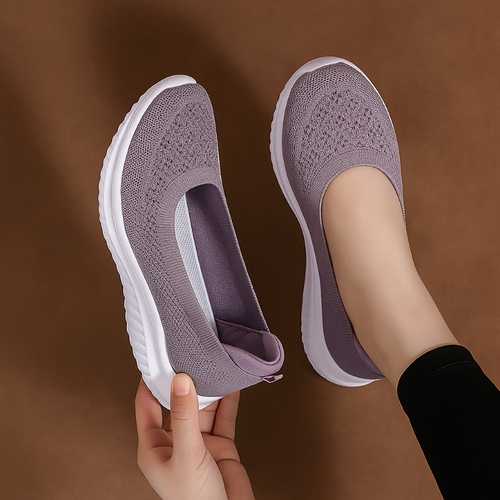 Orthopedic Women's Slip On Shoes Purple Comfort Foot Support
