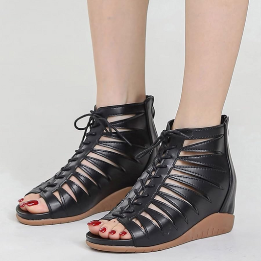 Elegante Keilsandaletten im Römerstil – Bequem bei Hallux