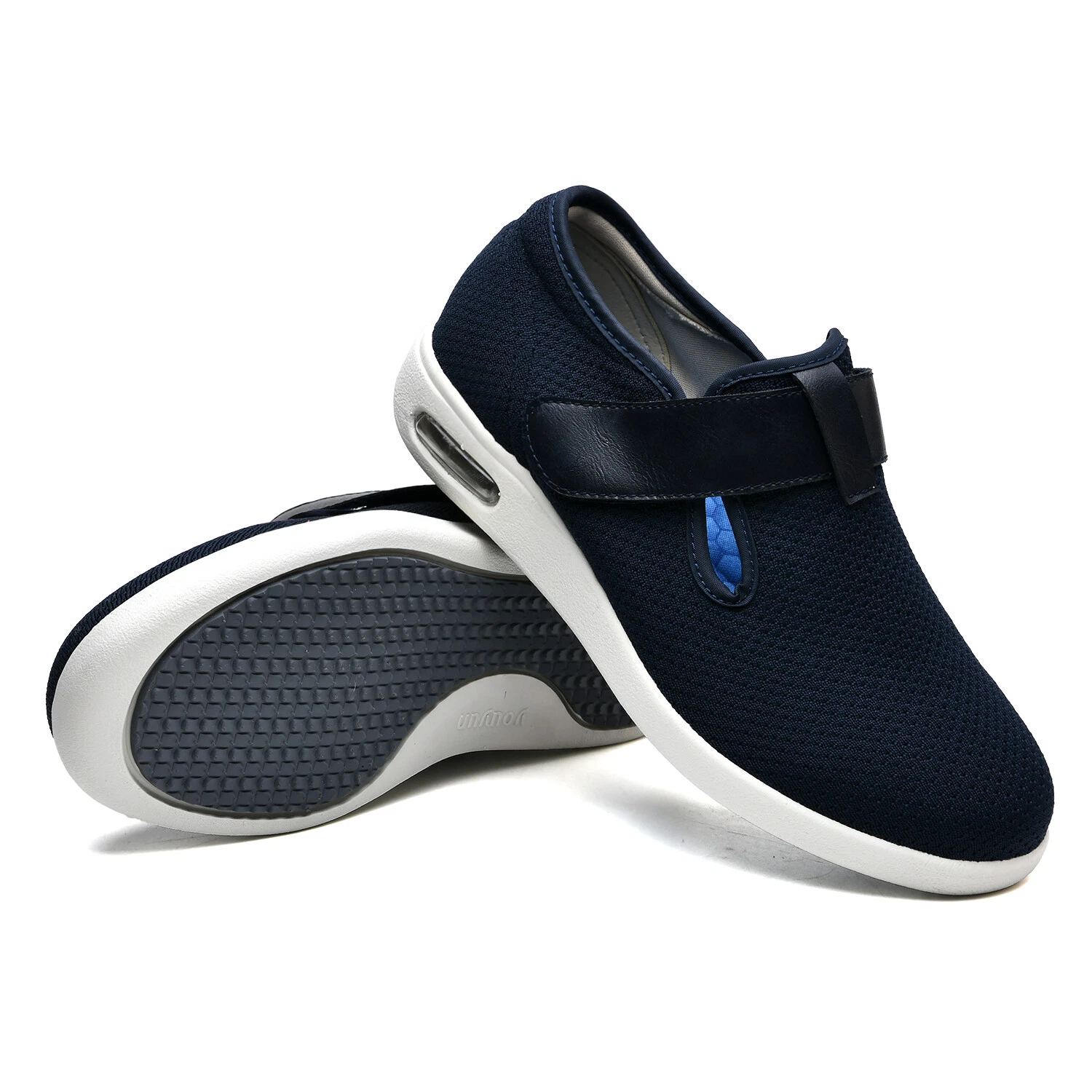 Soft Orthopedic Walking Shoes Wide Dark Blue