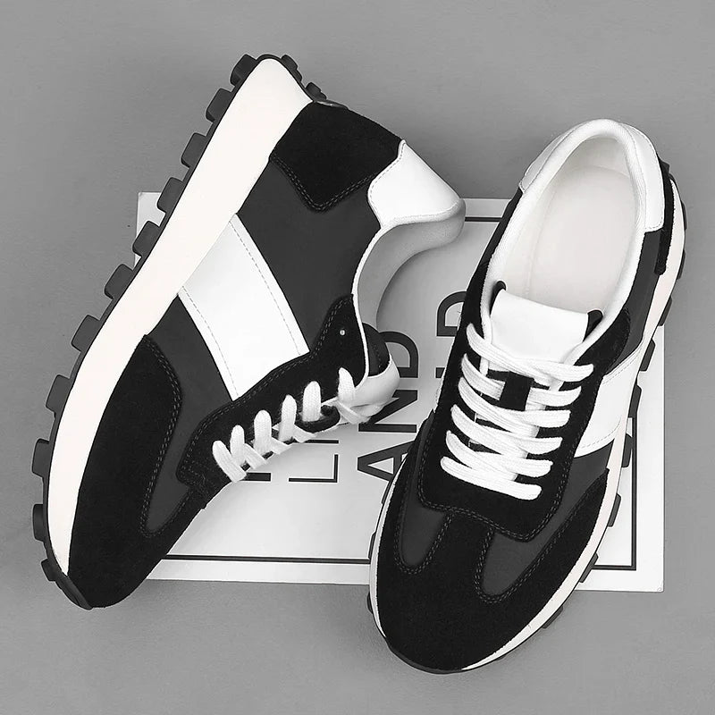 Stylish orthopedic sneakers with platform sole in beige