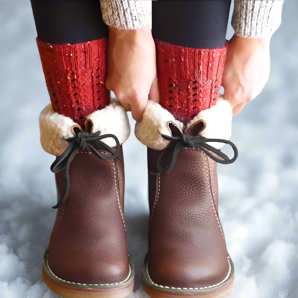 Bequeme Damen-Winterstiefel mit Wollfutter – Für warme & entspannte Füße