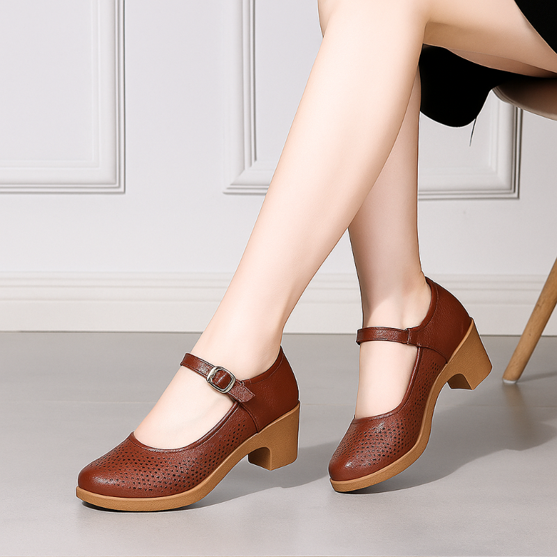 Women's Sandals Block Heel Black Breathable Comfort