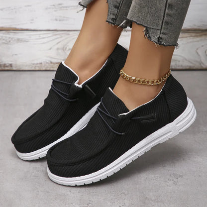 Cora Women's Slip-On Sneakers | Breathable Canvas, Platform Design 2