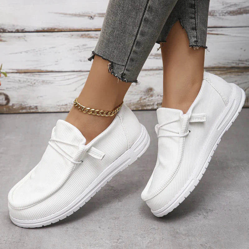 Cora Women's Slip-On Sneakers | Breathable Canvas, Platform Design 3