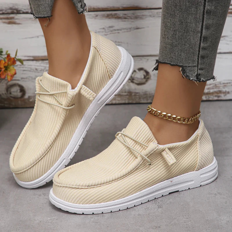 Cora Women's Slip-On Sneakers | Breathable Canvas, Platform Design 4