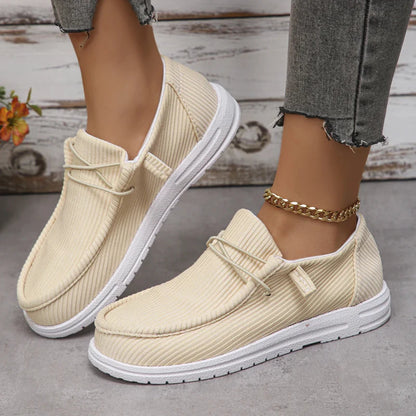 Cora Women's Slip-On Sneakers | Breathable Canvas, Platform Design 4