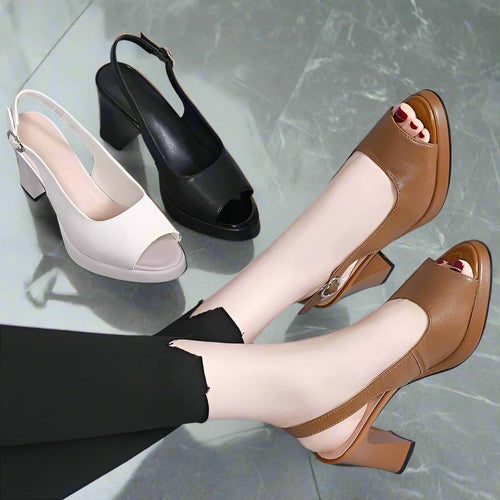 Women's Orthopedic Memory Foam Heeled Sandals