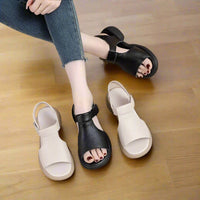 Bequeme Damen-Sandalen mit kleinem Absatz – Offene Zehen & alltagstauglich