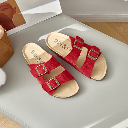 Bequeme Sandalen mit Schnalle für Damen
