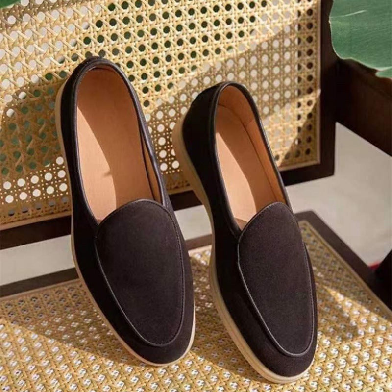 Slip-On-Loafer aus Wildleder mit gepolsterter Gummisohle